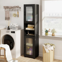 Giantex Tall Bathroom Storage Cabinet, 170 cm H Freestanding Storage Organizer