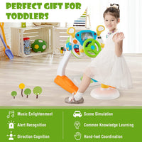 Kids Steering Wheel Simulated Driving Toy Set with Lights & Sounds