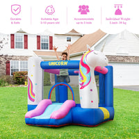 Inflatable Bounce House, 3 in 1 Jumping Castle for Kids Indoor Outdoor Party w/Jumping Area (with Blower)