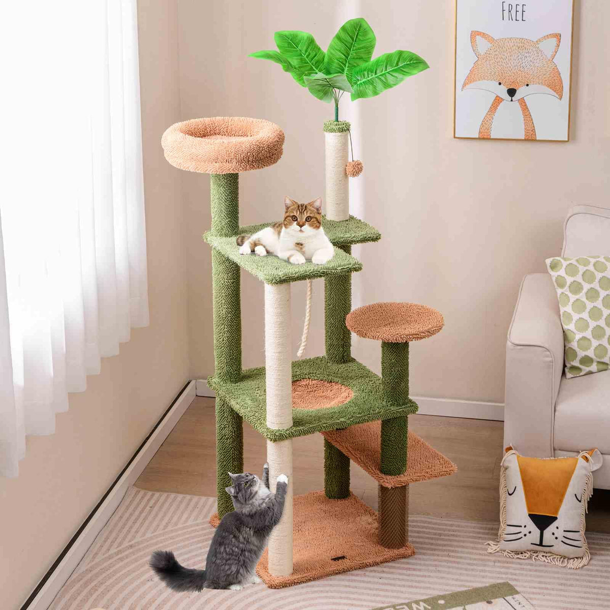Cat Tree For Dogs 1.5m Multi-Level Cat Tree for Indoor Cats, Cute Cat Tower – Giantex.au