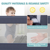 152cm x 42cm Foldable Swing Down Baby Bed Guard Rail