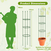 2-Pack Garden Trellis, Heavy-Duty Tomato Cage w/Adjustable Height, 2-in-1 Plant Cage & Supports