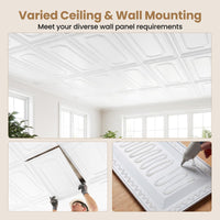 Ceiling Tiles Decorative PVC 3D Wall Panels Waterproof and Paintable
