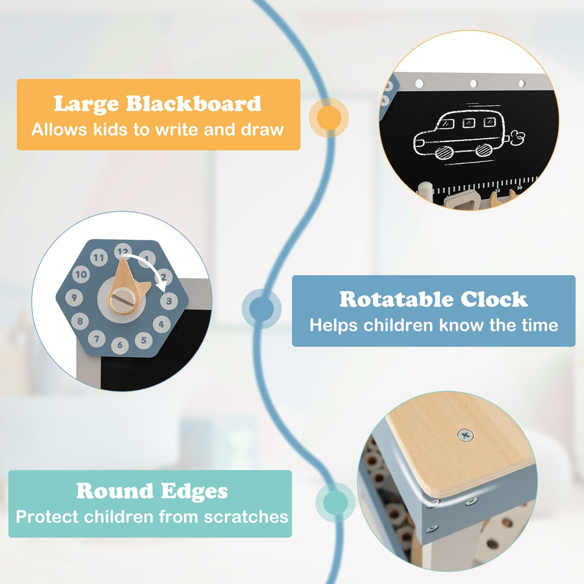 Kids Play Tool Workbench Set with 61 PCS Tool & Parts Set for Age 3/4/5 Years Old