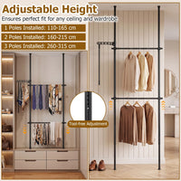 Giantex Adjustable Floor to Ceiling Clothes Rack