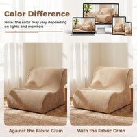 Curved Floor Sofa with Machine-washable Cover and Anti-slip Bottom for Living Room