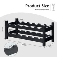 Giantex 2-Tier Wine Rack, Bamboo Wine Display Storage Shelf w/ Arc Design, Coffee
