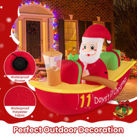 2.1M Long Christmas Inflatables with Navigation Light for Yard
