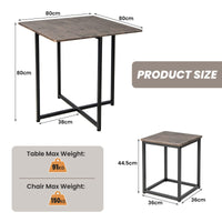 Giantex 5 Piece Dining Table and Chair Set, Industrial Kitchen Table Set with 4 Stools , Gray