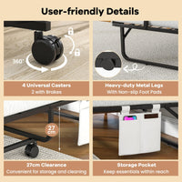 Single Size Folding Bed with Memory Foam Mattress & Pillow
