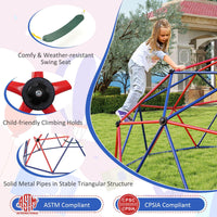 3m Kids Climbing Dome with Swing Outdoor Jungle Gym Climber