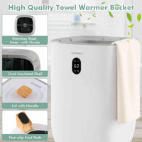 35L Large Towel Warmer Bucket with 20-90Min Timer and 2-5H Drying Mode