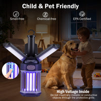USB-C Rechargeable Outdoor Bug Zapper with Foldable Camping Lantern
