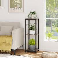 3 Tier Tall Metal Plant Stand with Anti-tipping Device for Balcony Living Room Office