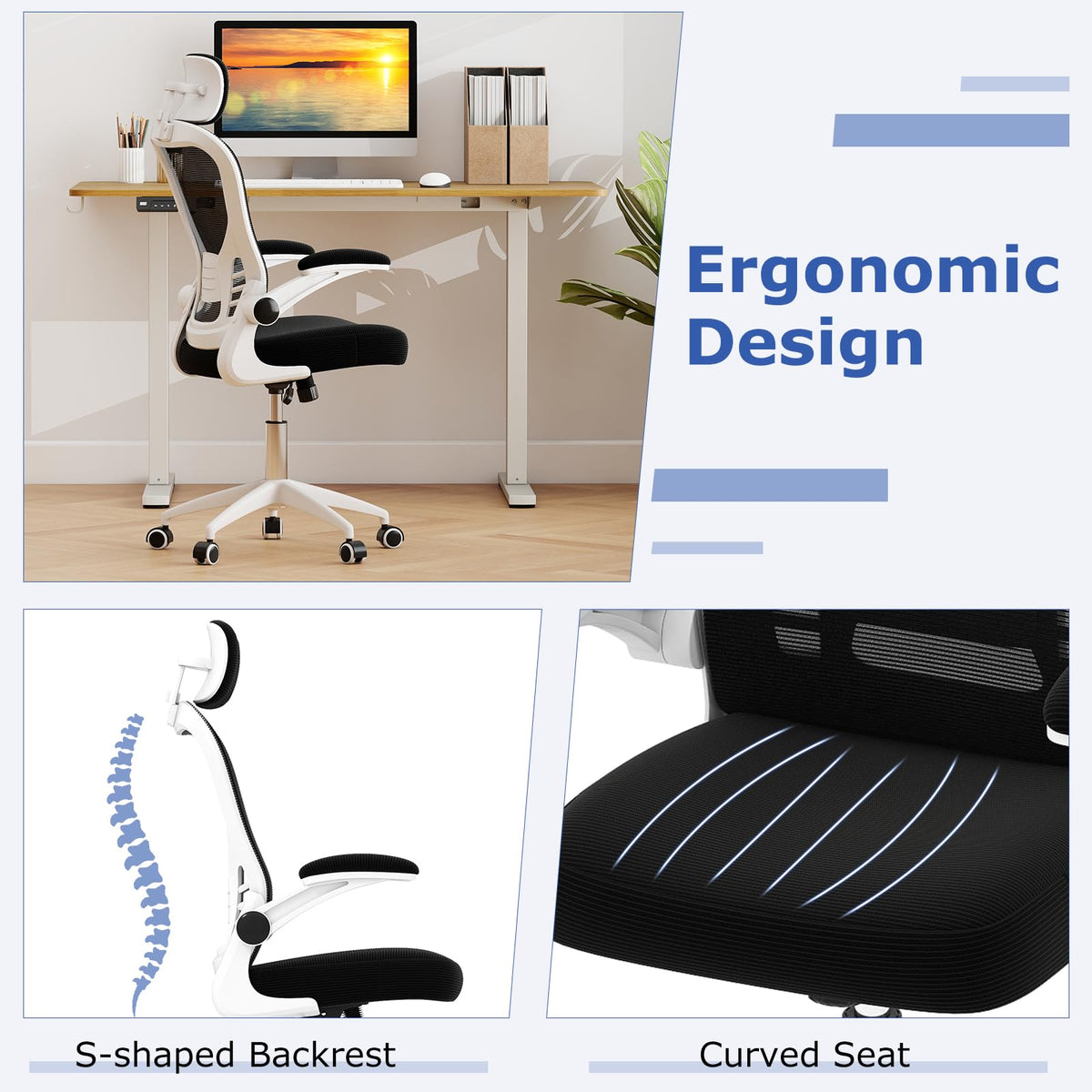 Giantex Ergonomic Mesh Office Chair with Adjustable Headrest