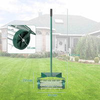 Rolling Push Spike Lawn Aerator Garden Yard Rotary Manual Lawn Aeration