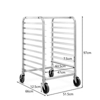 Giantex 10 Tier Aluminum Bakery Rack, Home Commercial Kitchen Bun Pan Bakery Rack, Utility Rolling Sheet Pan Rack