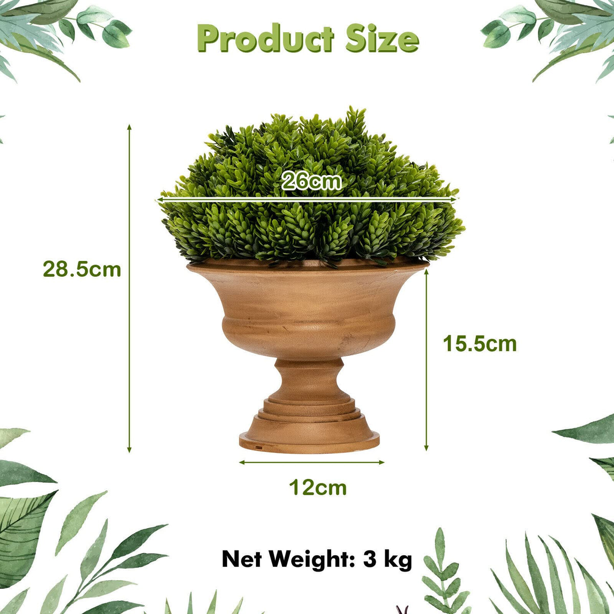 Giantex 4-Set Artificial Plants, Mini Fake Potted Plants, Small Greenery Plants for Home Office Desk Dining Table Desk Decoration