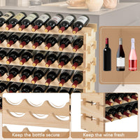 Giantex 60 Bottles Wine Rack, 6-Tier Stackable Modular Wine Bottle Holder