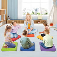 6 PCS Square Floor Cushions, Soft Sponge Floor Pillows