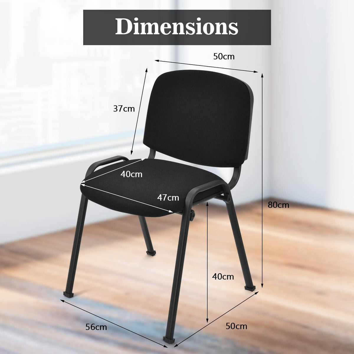 Giantex Set of 5 Conference Chair, Modern Waiting Room Chairs