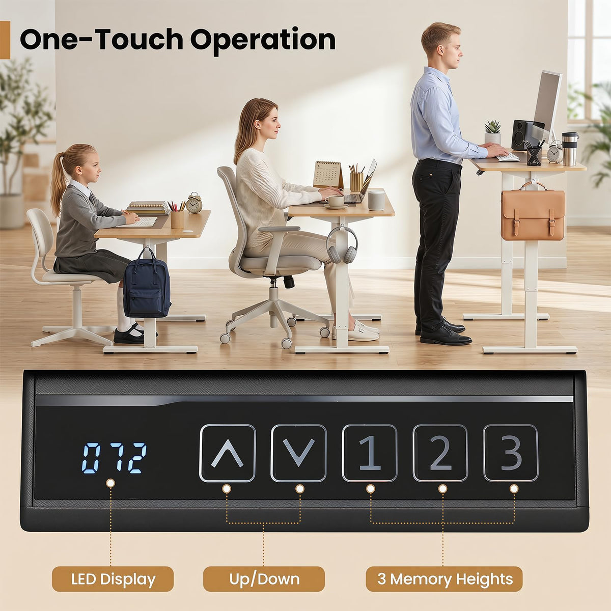 Giantex 120 CM Standing Desk, Height Adjustable Stand Up Desk