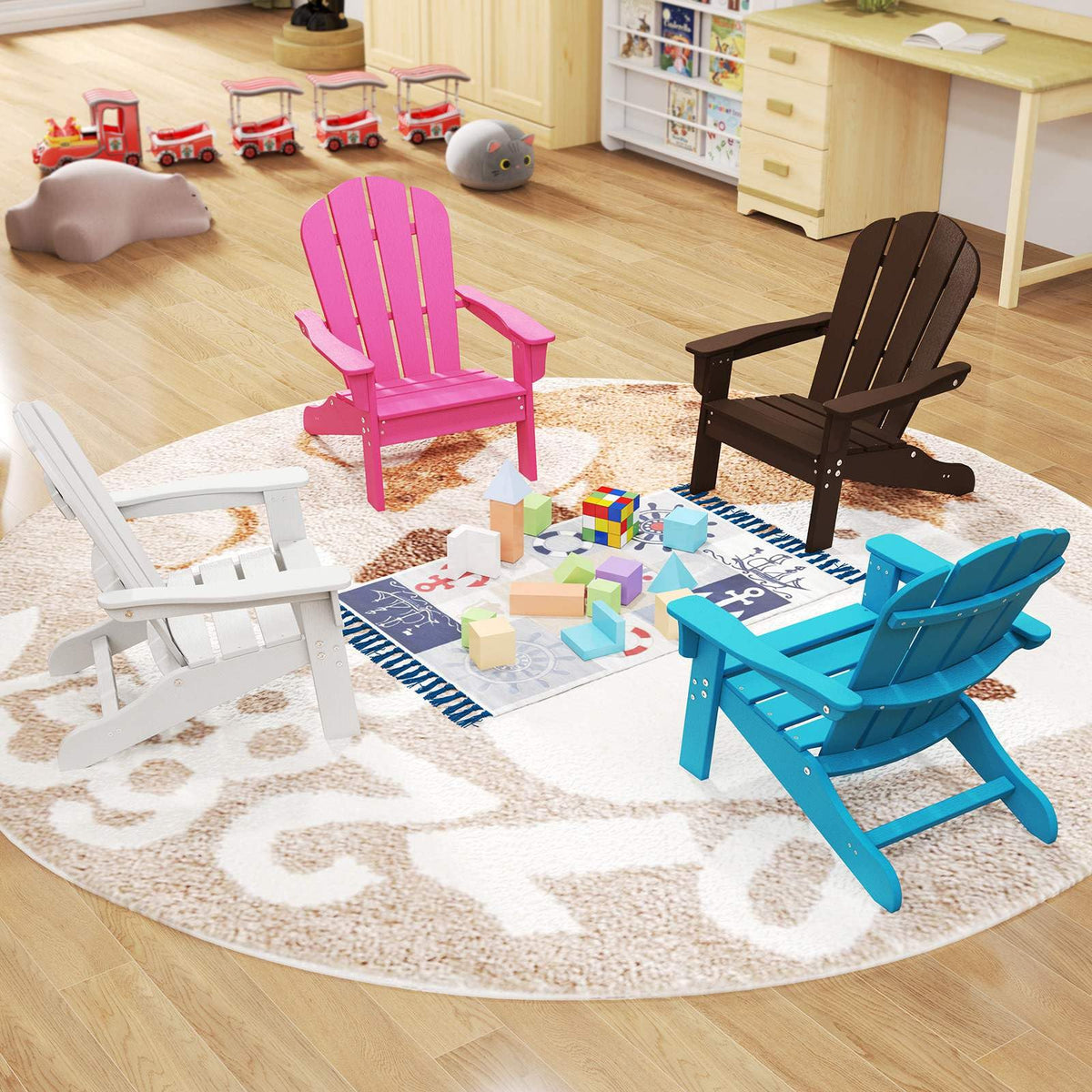 All-Weather HDPE Toddler Lawn Chair with Ergonomic Design