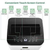 12L 140㎡ Dehumidifier with 3 Modes and 12H Timer and LED Indicator