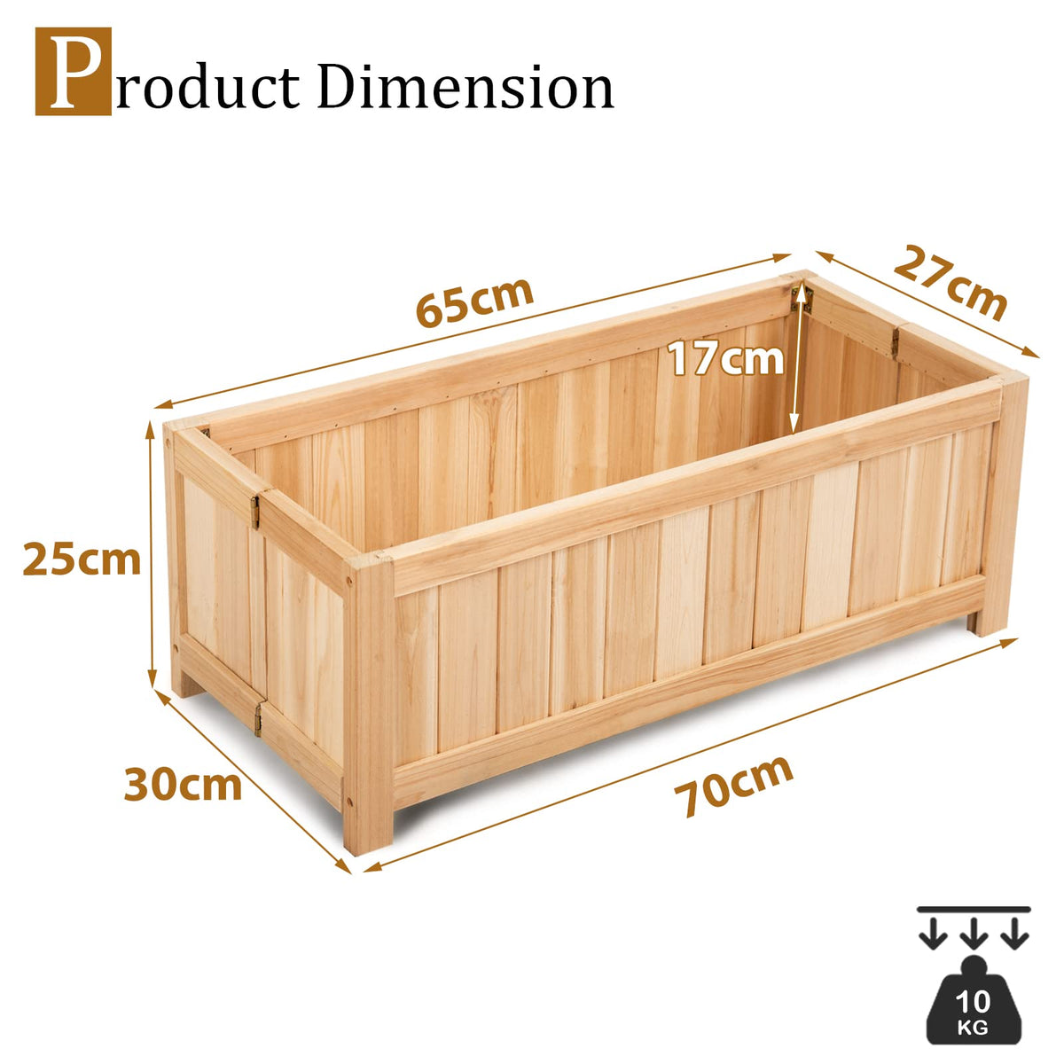 Giantex Raised Garden Bed, Wooden Planter Box