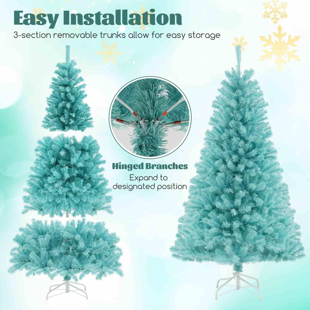 1.8M Blue Artificial Christmas Tree with 758 Lush Branch Tips