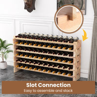 Stackable Modular Wine Rack 6-Tier 72 Bottles Wine Bottle Holder