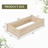 Giantex 48" x 24" x 10" Wooden Raised Garden Bed, Rectangular Planter Box