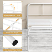 Giantex Double Bed Frame, Modern Metal Platform Bed with Headboard & Footboard