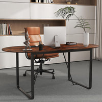 180cm Conference Table, Large Oval Meeting Table for 10 People