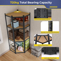Giantex 4-Tier Corner Shelving Unit, Adjustable Garage Storage Utility Rack