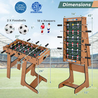 Giantex Folding Foosball Table, 27in Football Table