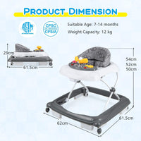 Foldable Baby Walker Toddler Activity Center Push Walker