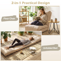 5-Level Adjustable Floor Chair with Back Support & Padded Cushions for Reading