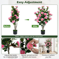 100cm Artificial Camellia Tree for Home Office or Porch Decoration