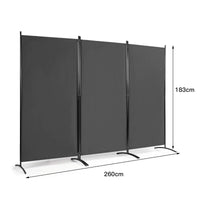 3-Panel Room Divider, Folding Privacy Screen with Durable Hinges Steel Base