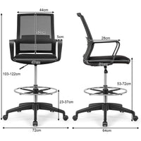 Giantex Mesh Drafting Chair, 360° Swivel Designed Home Office Chair w/Lumbar Support