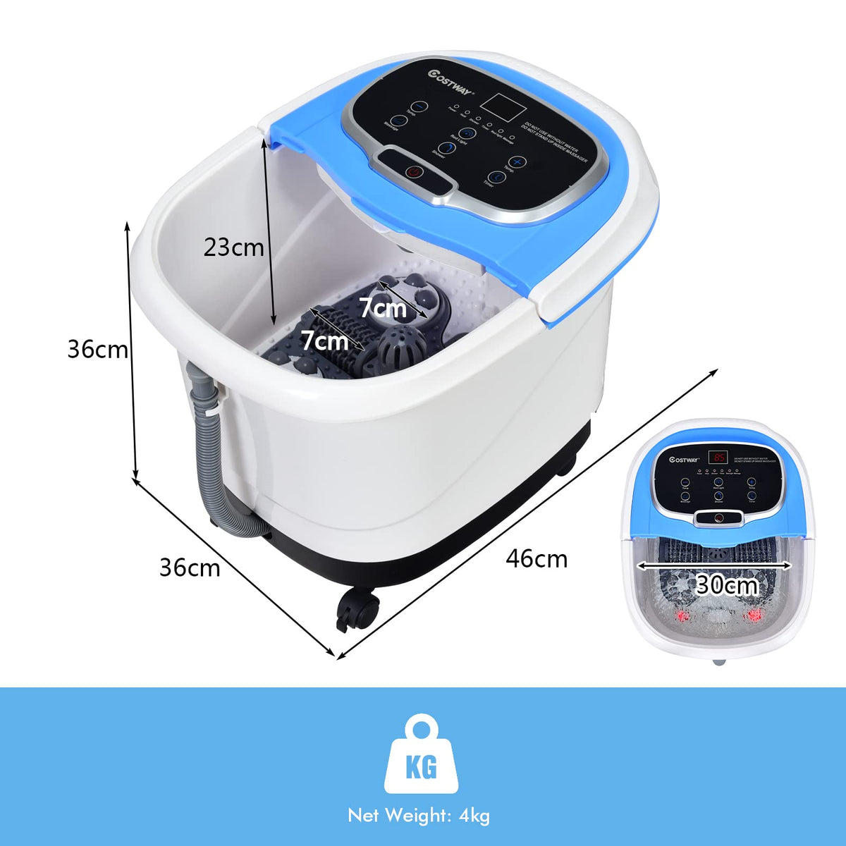 Foot Spa Bath Multifunctional Electric Foot Baths Machine with LED Display