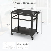 Giantex Outdoor Grill Cart - Pizza Oven Stand Table