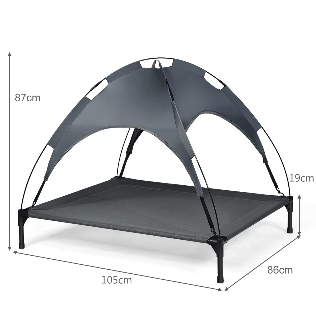 Waterproof & UV Protection Cooling Bed Tent for Pet Indoor and Outdoor Use (105 cm X 86 cm X 87 cm (L X W X H))