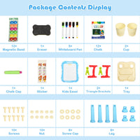 Double Sided Chalkboard and Whiteboard with Art Accessories