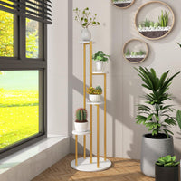 Indoor Metal Plant Stand, 125 CM Tall Corner Plant Shelf for Potted Plant