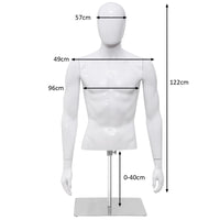 122cm Men Plastic Model, 122cm Male Mannequin with Plastic Stand