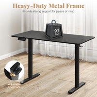 Electric Standing Desk with 3 Memory Height Settings and 2 Hanging Hook