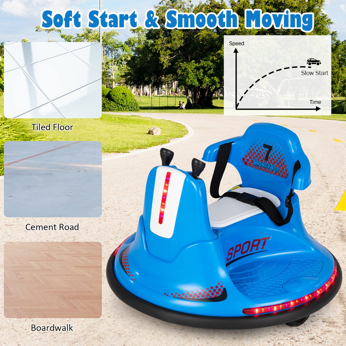 Electric Bumper Car with Built-in Music for Kids