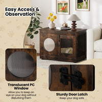 Dog Crate Furniture with Translucent Window for Small Medium Dogs